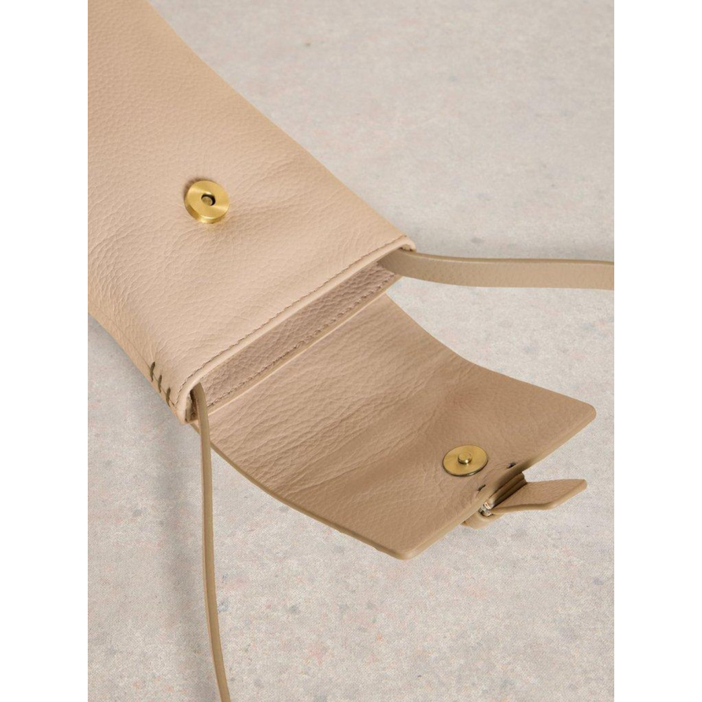 White Stuff NWT Beige Crossbody Bag with Patterned Flap - Picture 3 of 4